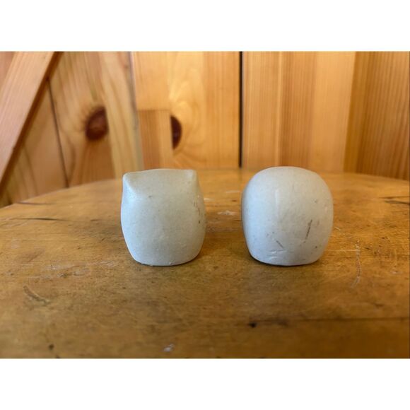 Vintage EMSON Stoneware OWLS Clay Painted Glazed Birds 1.5” Tall (5190) - Picture 3 of 6